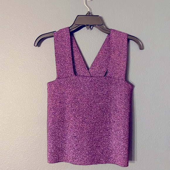 House of Harlow Revolve amethyst purple shimmer crop top Small XS new with tag